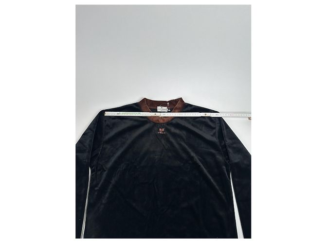 Courreges Pull en sam de Courrèges vintage noir et marron - vue 14