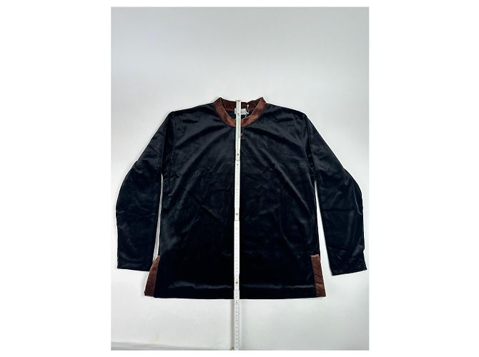 Courreges Pull en sam de Courrèges vintage noir et marron - vue 15