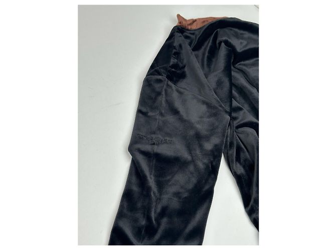 Courreges Pull en sam de Courrèges vintage noir et marron - vue 4