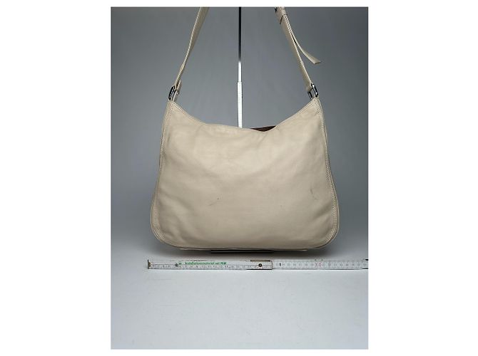 Vintage Issey Miyake Leder Tasche weiß - Ansicht 11