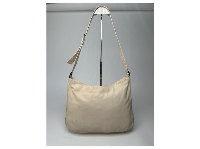 Vintage Issey Miyake Leder Tasche weiß - Ansicht 12