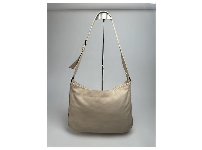 Vintage Issey Miyake Leder Tasche weiß - Ansicht 13