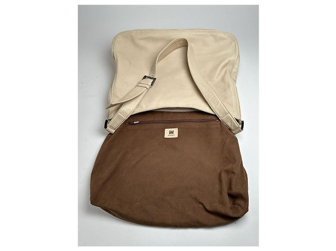 Vintage Issey Miyake Leder Tasche weiß - Ansicht 4