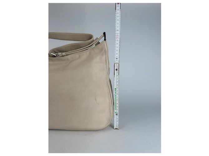 Vintage Issey Miyake Leder Tasche weiß - Ansicht 8