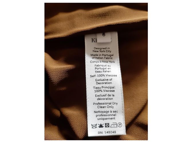Falda drapeada Khaite Luza en viscosa caqui marrón oscuro - vista 4