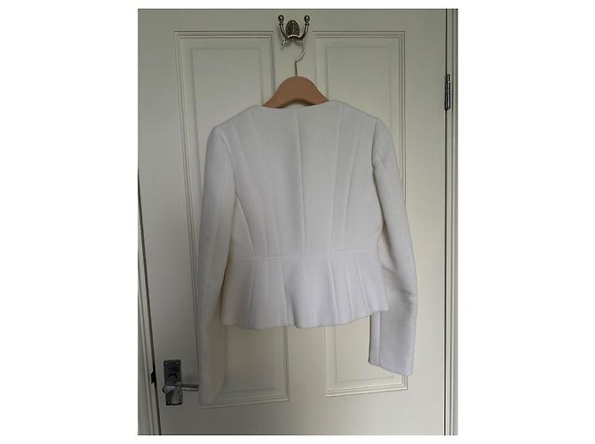 Giacca Rochas bianca in cotone e viscosa Bianco - vista 4