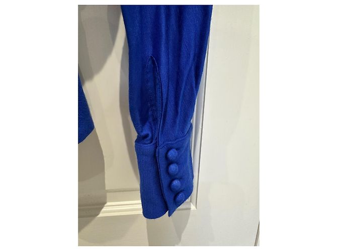 Autre Marque Top en 100% lana con espalda sexy abierta Azul - vista 3