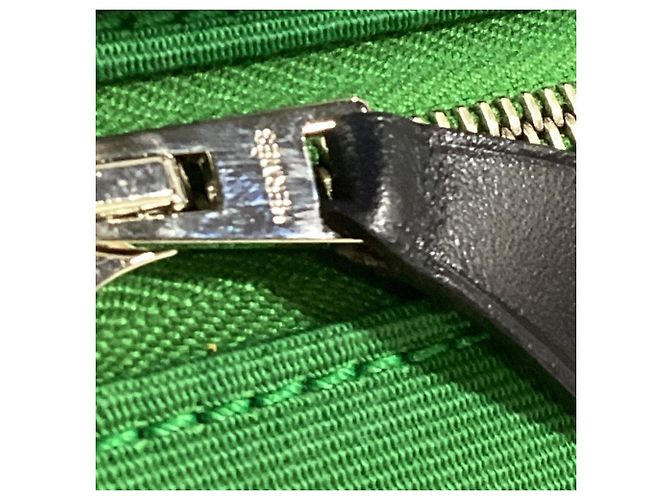 Hermès Herbag Zip 31 Tasche aus grünem Canvas Schwarz - Ansicht 8