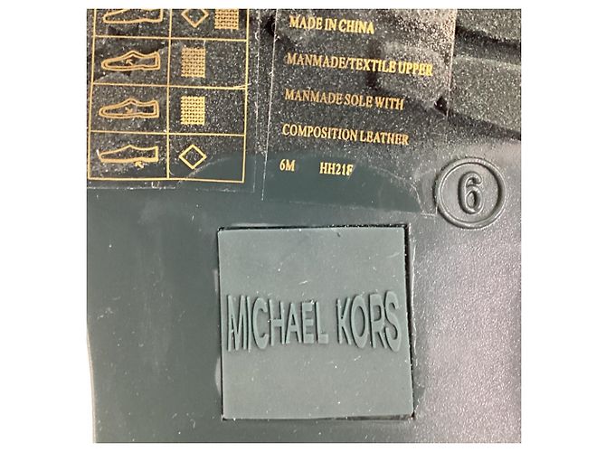 Botas de lluvia Blakely Logo Tape de Michael Kors en PVC y nylon verde carrera - vista 8