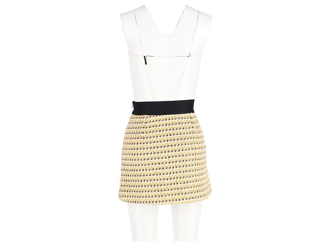 Falda Mini Amarilla Maje en Tweed de Algodón Amarillo - vista 6