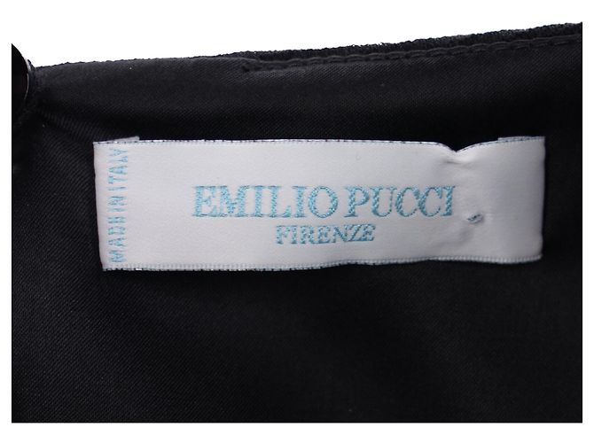 Vestido de poliéster negro con cuentas Frenze de Emilio Pucci - vista 4