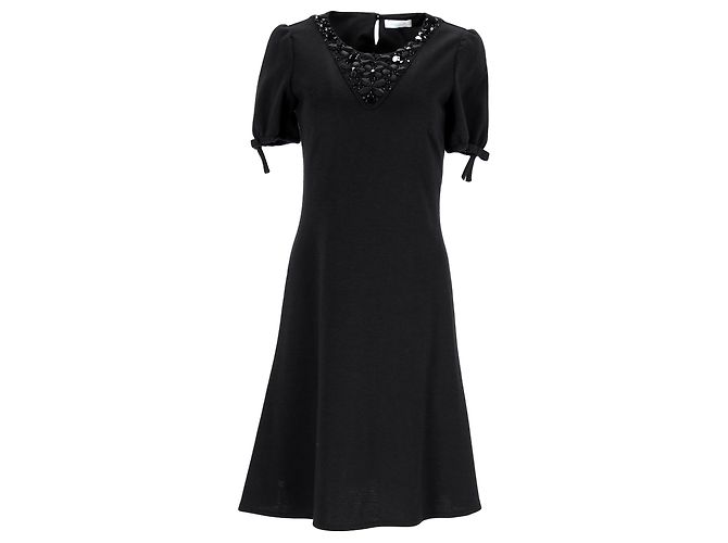 Vestido de poliéster negro con cuentas Frenze de Emilio Pucci - vista 6