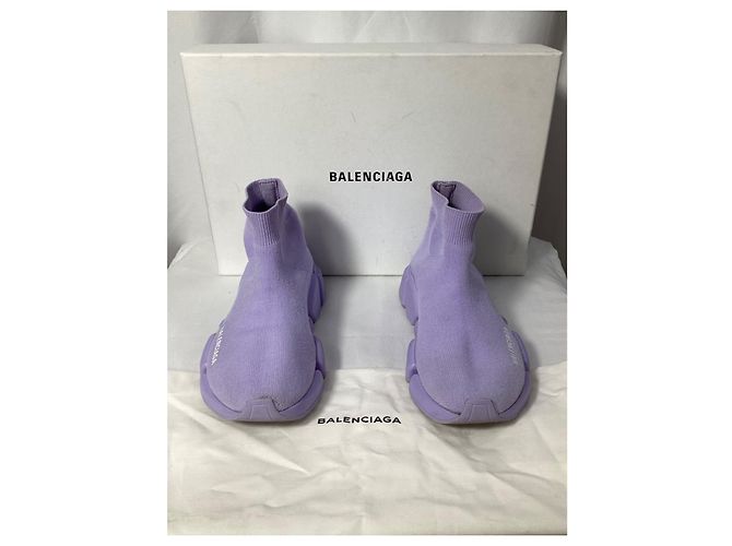 Baskets Balenciaga Speed 2.0 en polyester violet - vue 22