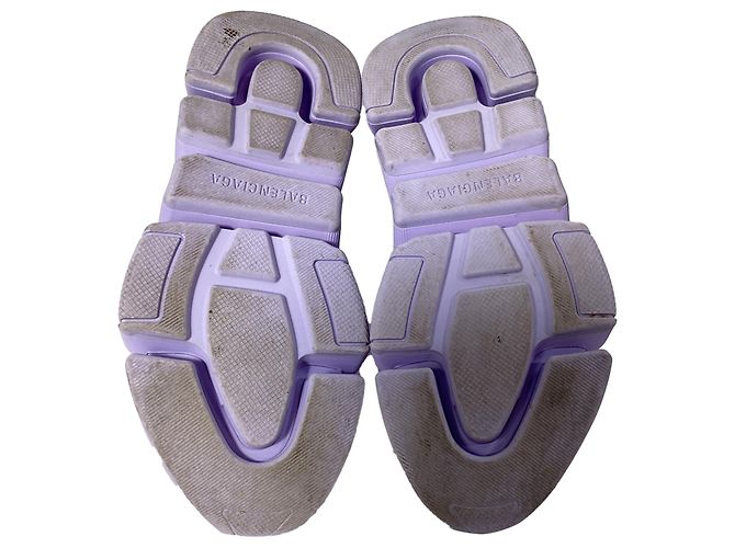 Baskets Balenciaga Speed 2.0 en polyester violet - vue 5