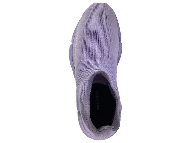 Baskets Balenciaga Speed 2.0 en polyester violet - vue 6
