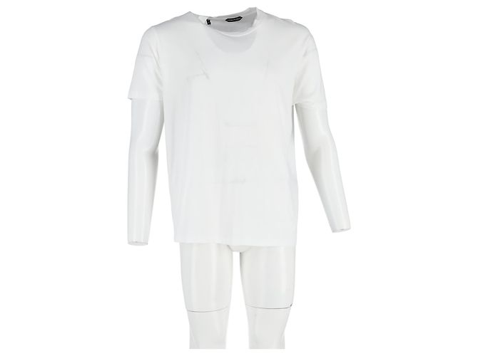 Camiseta de jersey slim-fit Tom Ford em algodão branco Cru - vista 4