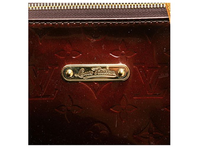 Borsa Louis Vuitton Monogram Vernis Bellevue GM Marrone Bordò - vista 11