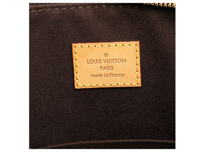 Borsa Louis Vuitton Monogram Vernis Bellevue GM Marrone Bordò - vista 13