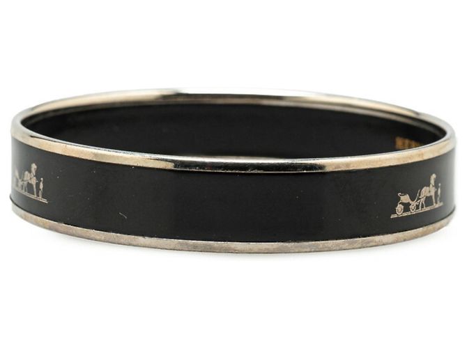 Hermès Bracciale in smalto nero e argento Hermes - vista 2