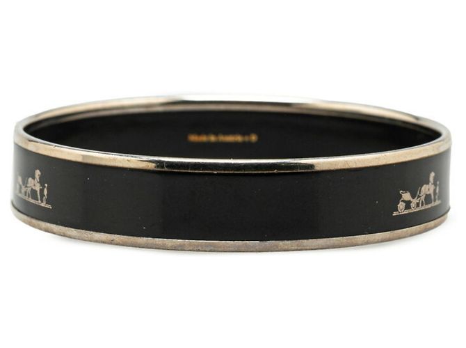 Hermès Bracciale in smalto nero e argento Hermes - vista 3