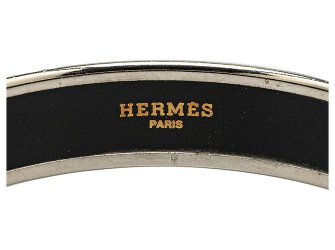 Hermès Bracciale in smalto nero e argento Hermes - vista 4