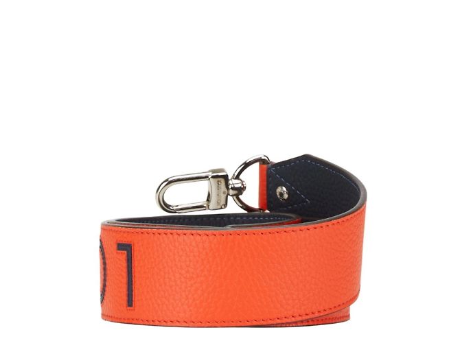 Cinghia a spalla in pelle arancione vulcano Louis Vuitton - vista 3
