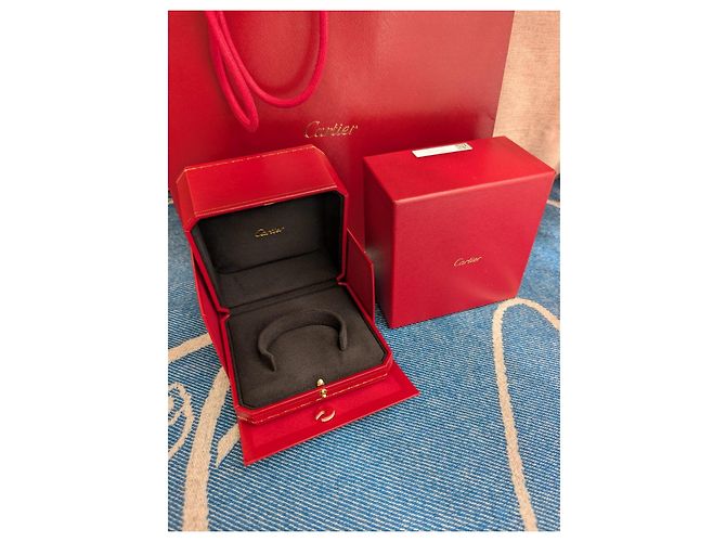 Cartier Steifer Armreif Bangle Manschette gefütterte Box Love Nail JUC Papiertüte Rot - Ansicht 10