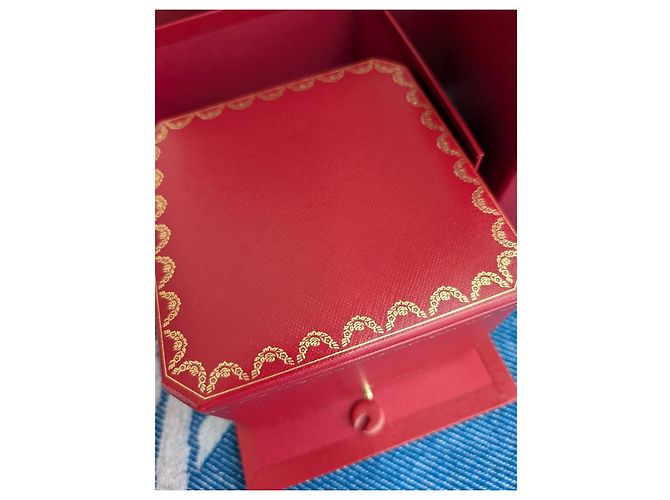Cartier Steifer Armreif Bangle Manschette gefütterte Box Love Nail JUC Papiertüte Rot - Ansicht 11