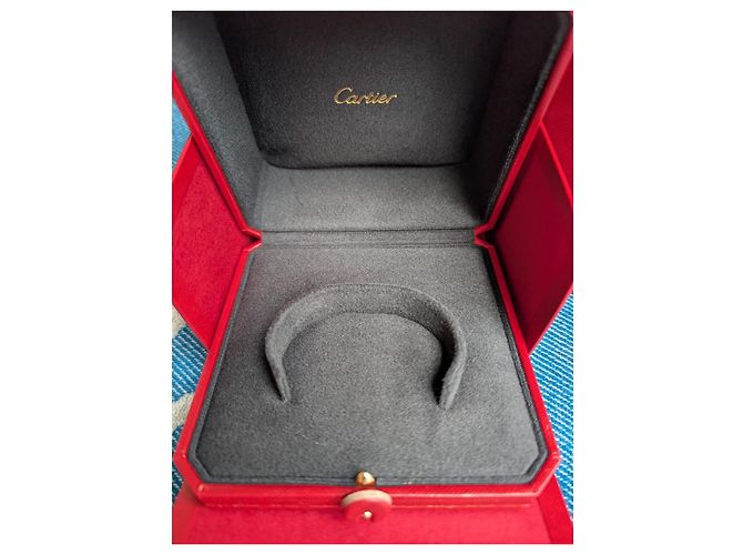 Cartier Steifer Armreif Bangle Manschette gefütterte Box Love Nail JUC Papiertüte Rot - Ansicht 12