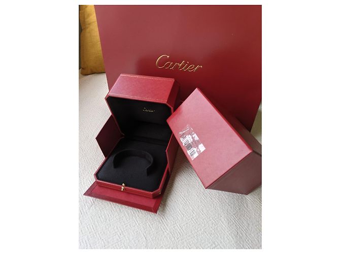 Cartier Steifer Armreif Bangle Manschette gefütterte Box Love Nail JUC Papiertüte Rot - Ansicht 13