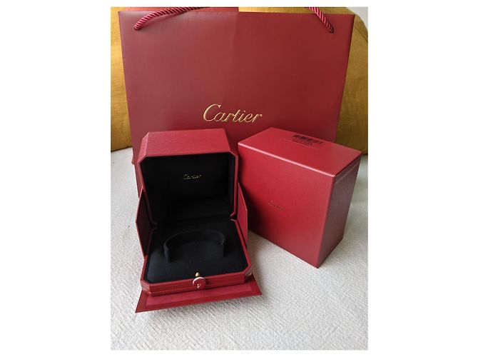 Cartier Steifer Armreif Bangle Manschette gefütterte Box Love Nail JUC Papiertüte Rot - Ansicht 15