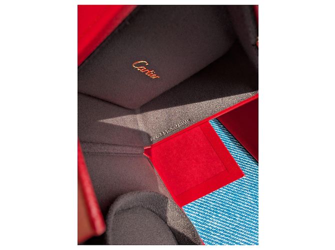 Cartier Steifer Armreif Bangle Manschette gefütterte Box Love Nail JUC Papiertüte Rot - Ansicht 7