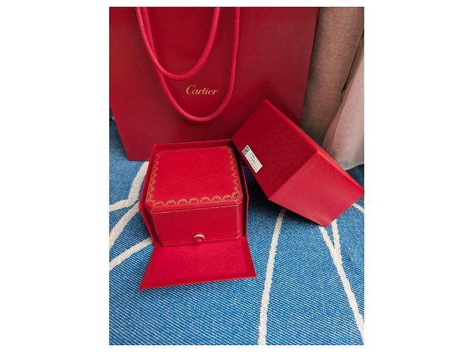 Cartier Love Trinity JUC Armband Bangle Doppelkasten Papiertüte Rot - Ansicht 11