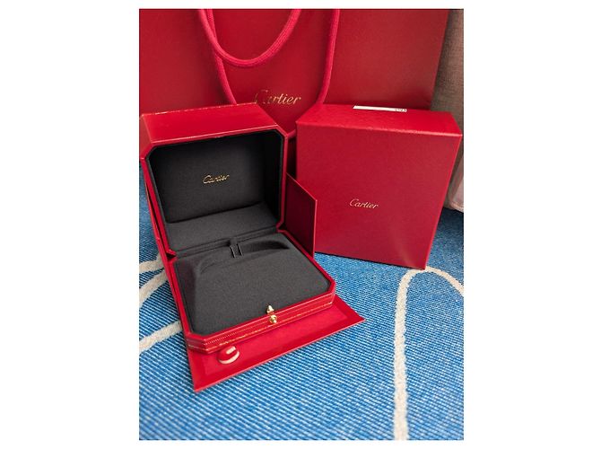 Cartier Love Trinity JUC Armband Bangle Doppelkasten Papiertüte Rot - Ansicht 4