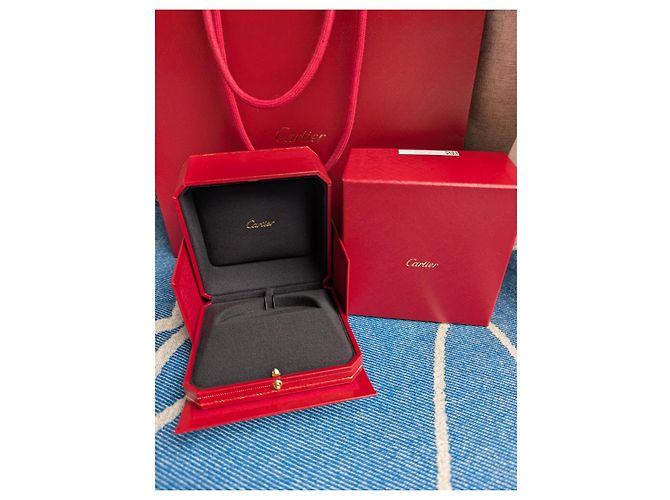 Cartier Love Trinity JUC Armband Bangle Doppelkasten Papiertüte Rot - Ansicht 6