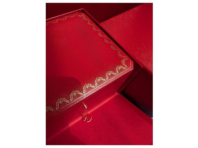 Cartier Traditionelle Uhren- und Schmuckbox und Papiertüte Rot - Ansicht 17