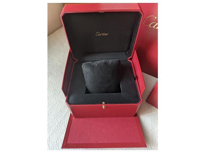Cartier Traditionelle Uhren- und Schmuckbox und Papiertüte Rot - Ansicht 2