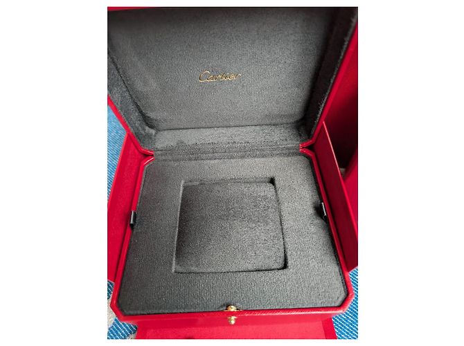 Cartier Traditionelle Uhren- und Schmuckbox und Papiertüte Rot - Ansicht 4