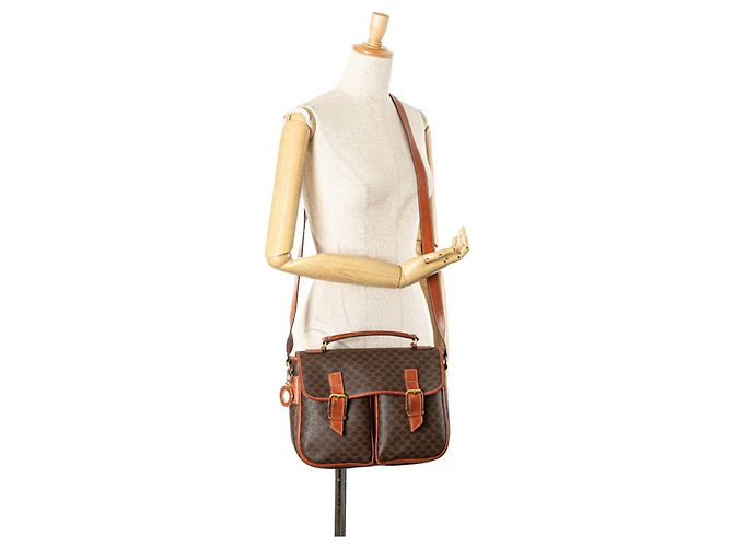 Céline Borsa a mano Celine Macadam Borsa a spalla Marrone - vista 11