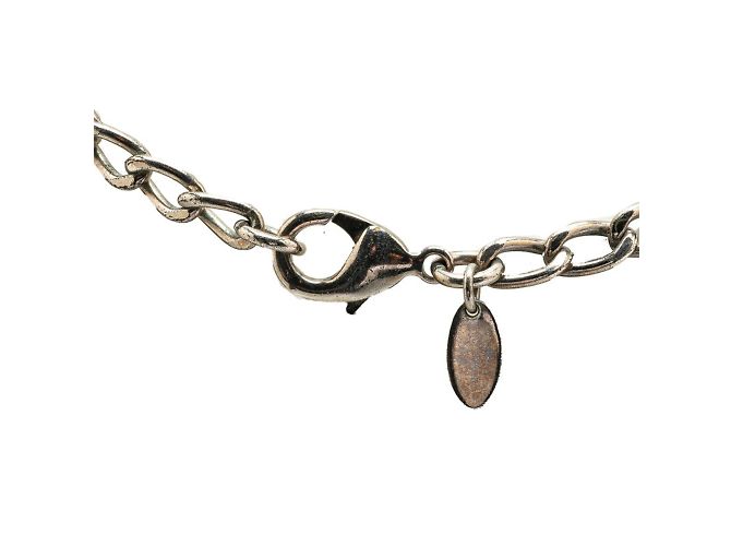 Collana Camelia Coco Mark di Chanel Argento Bianco - vista 3