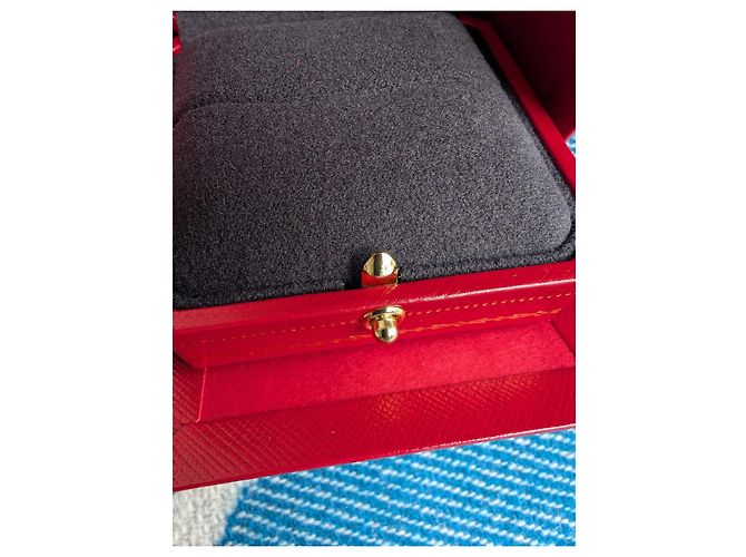 Cartier Amor Trinity JUC Anel de haste fina Caixa interna e externa Sacola de papel Vermelho - vista 11