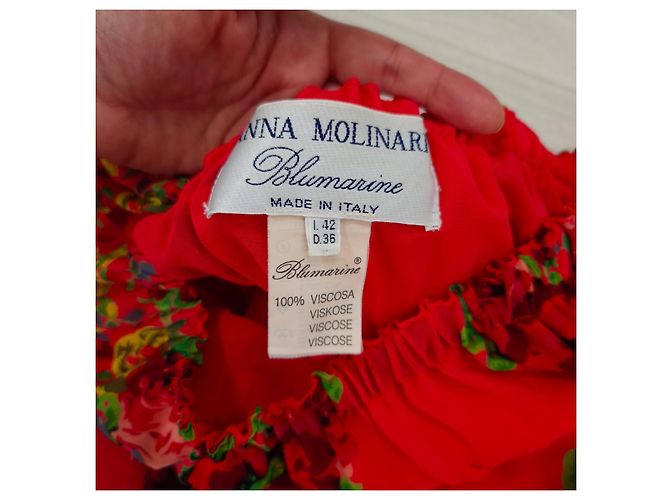 Rotes Sommerkleid mit Blumen Anna Molinari Blumarine - Ansicht 5