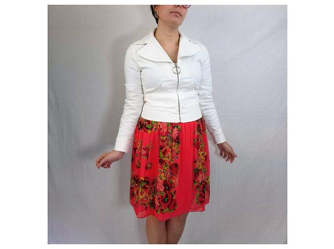 Rotes Sommerkleid mit Blumen Anna Molinari Blumarine - Ansicht 7