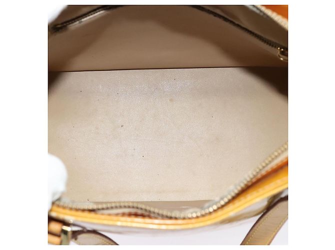 LOUIS VUITTON Monogram Vernis Houston Borsa a Mano Beige M91004 LV Auth 120122 - vista 10