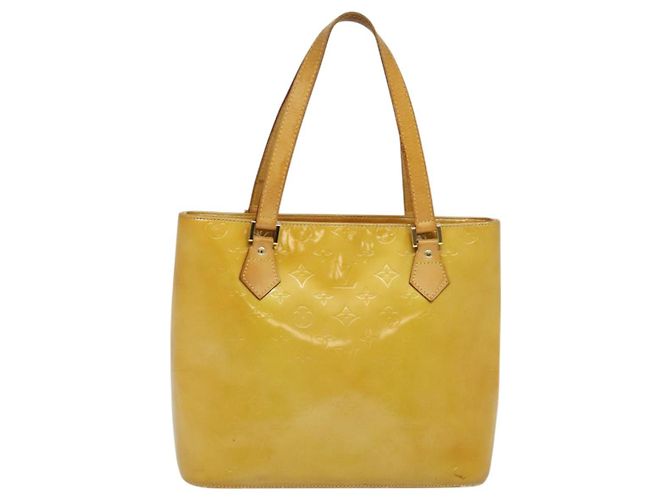 LOUIS VUITTON Monogram Vernis Houston Borsa a Mano Beige M91004 LV Auth 120122 - vista 13