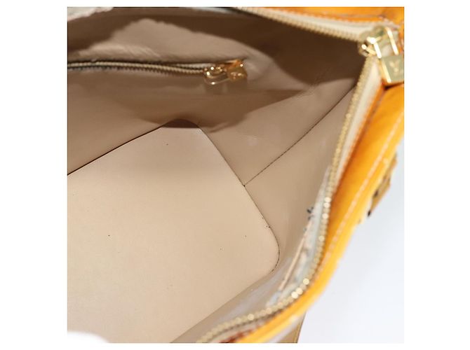 LOUIS VUITTON Monogram Vernis Houston Borsa a Mano Beige M91004 LV Auth 120122 - vista 19