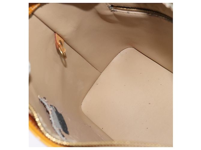 LOUIS VUITTON Monogram Vernis Houston Borsa a Mano Beige M91004 LV Auth 120122 - vista 20