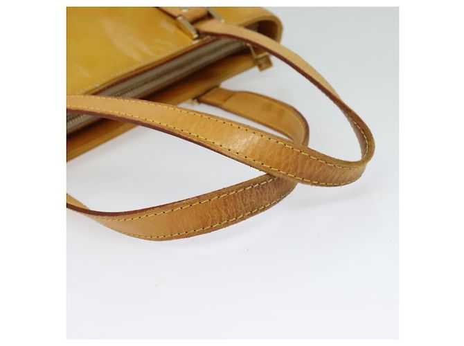 LOUIS VUITTON Monogram Vernis Houston Borsa a Mano Beige M91004 LV Auth 120122 - vista 7
