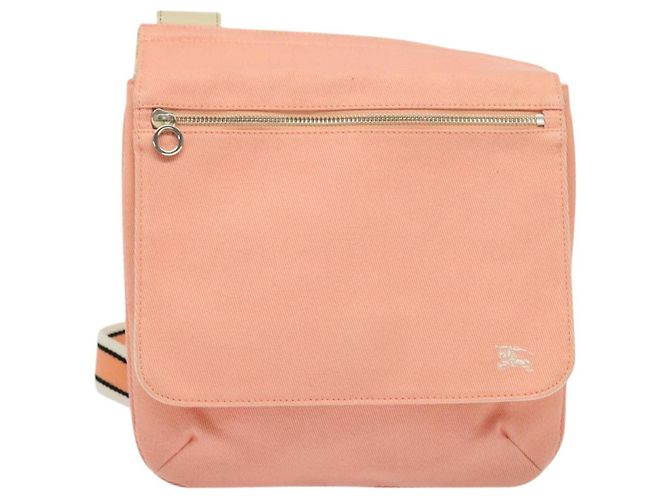Borsa a spalla Burberry Blue Label in tela rosa Auth ac3783 - vista 13