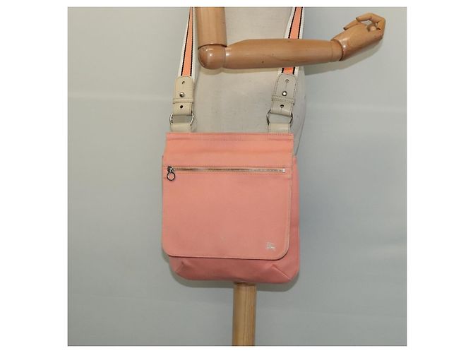 Borsa a spalla Burberry Blue Label in tela rosa Auth ac3783 - vista 20